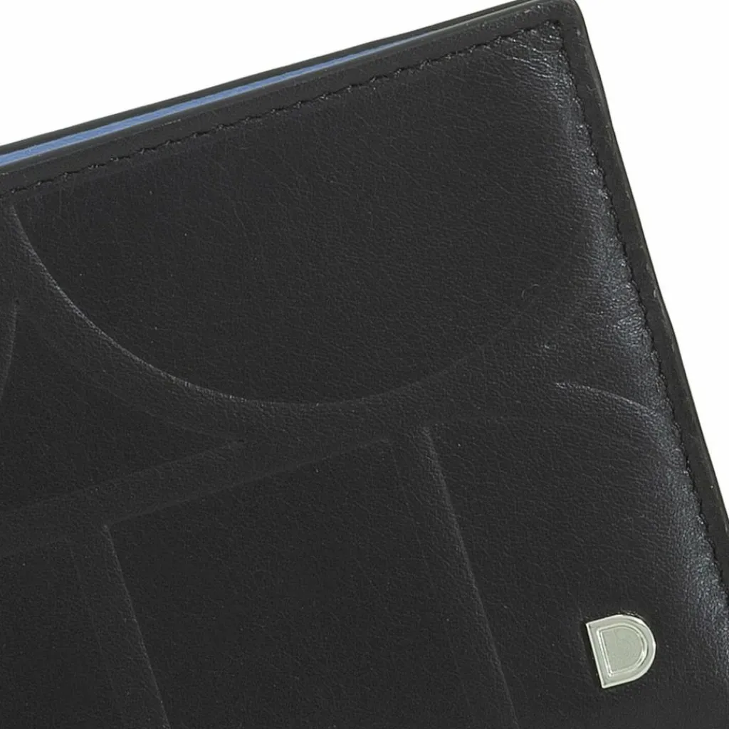 Outlet DuDu Up! Geldbörse RFID Schutz Leder 11 cm black-pastel blue