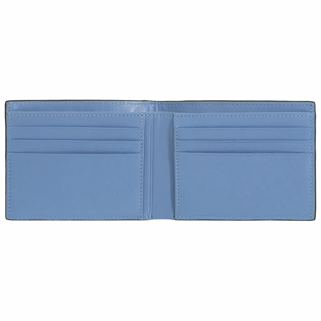 Outlet DuDu Up! Geldbörse RFID Schutz Leder 11 cm black-pastel blue