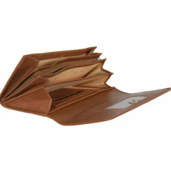 Best Esquire Boston Damenlanggeldbörse Leder 19 cm braun