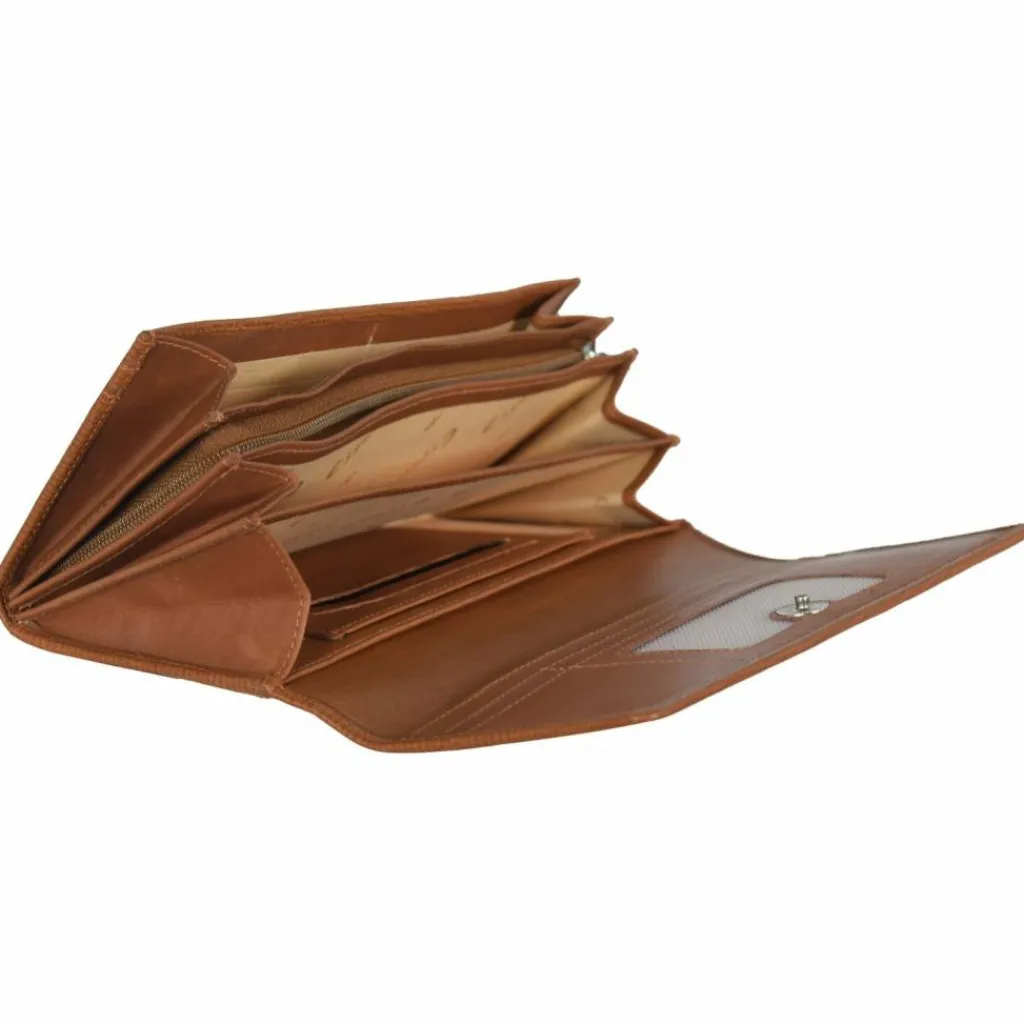 Best Esquire Boston Damenlanggeldbörse Leder 19 cm braun