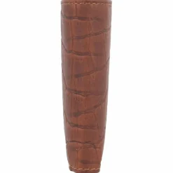 Clearance Esquire Croco Geldbörse RFID Schutz Leder 12 cm braun