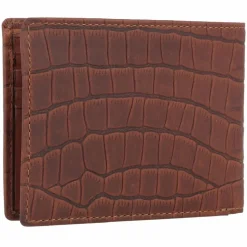 Clearance Esquire Croco Geldbörse RFID Schutz Leder 12 cm braun