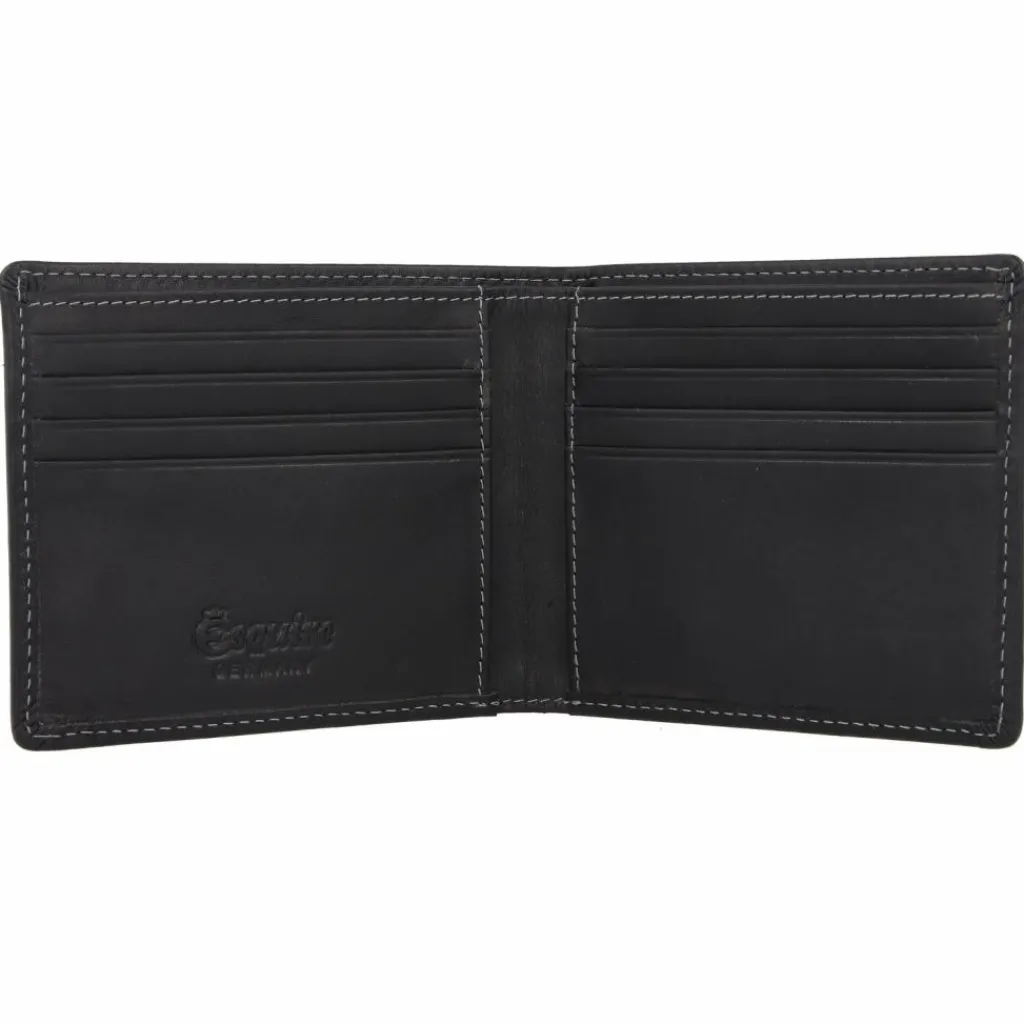 Outlet Esquire Dallas Geldbörse Leder 10 cm schwarz