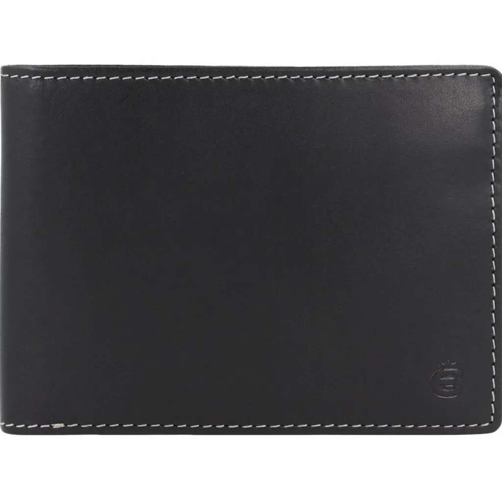 Esquire Herrengeldbörsen Querformat<Dallas Geldbörse RFID Schutz Leder 13 cm schwarz