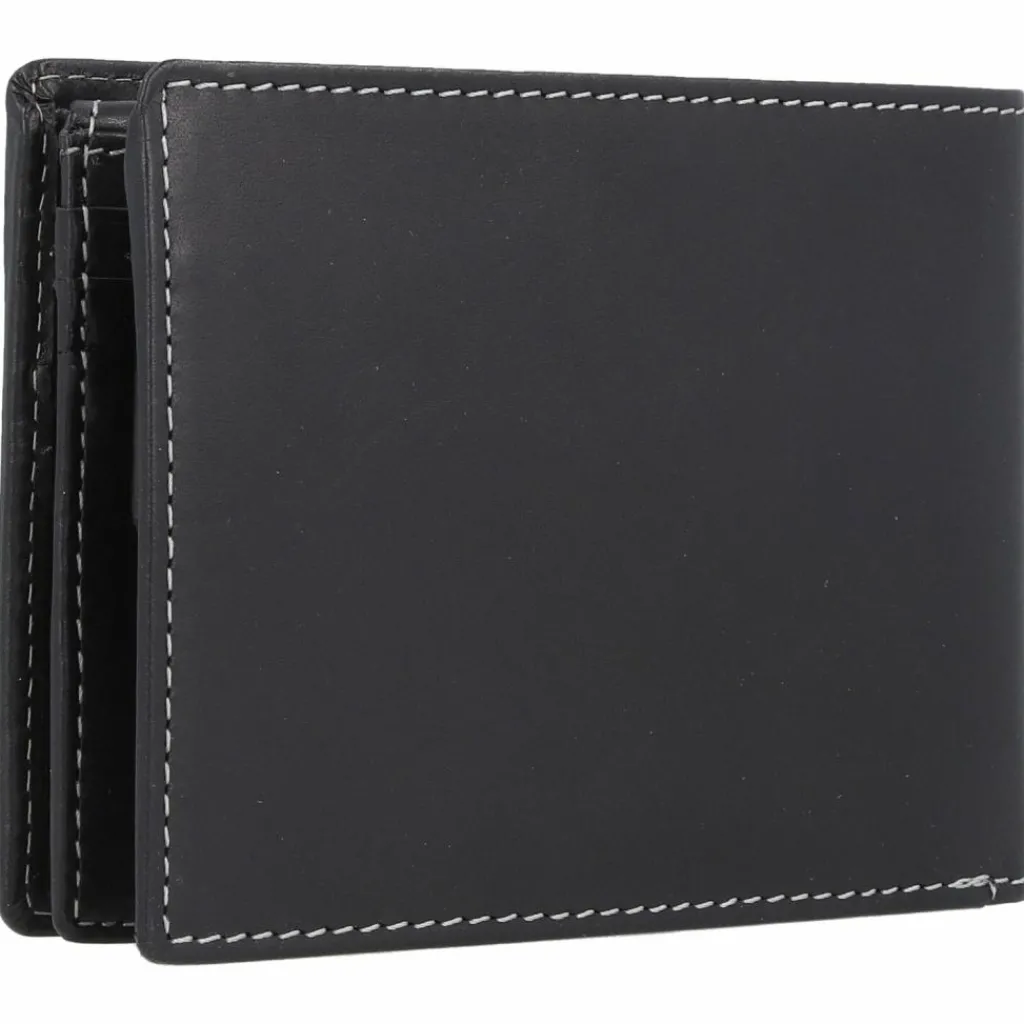 Esquire Herrengeldbörsen Querformat<Dallas Geldbörse RFID Schutz Leder 13 cm schwarz