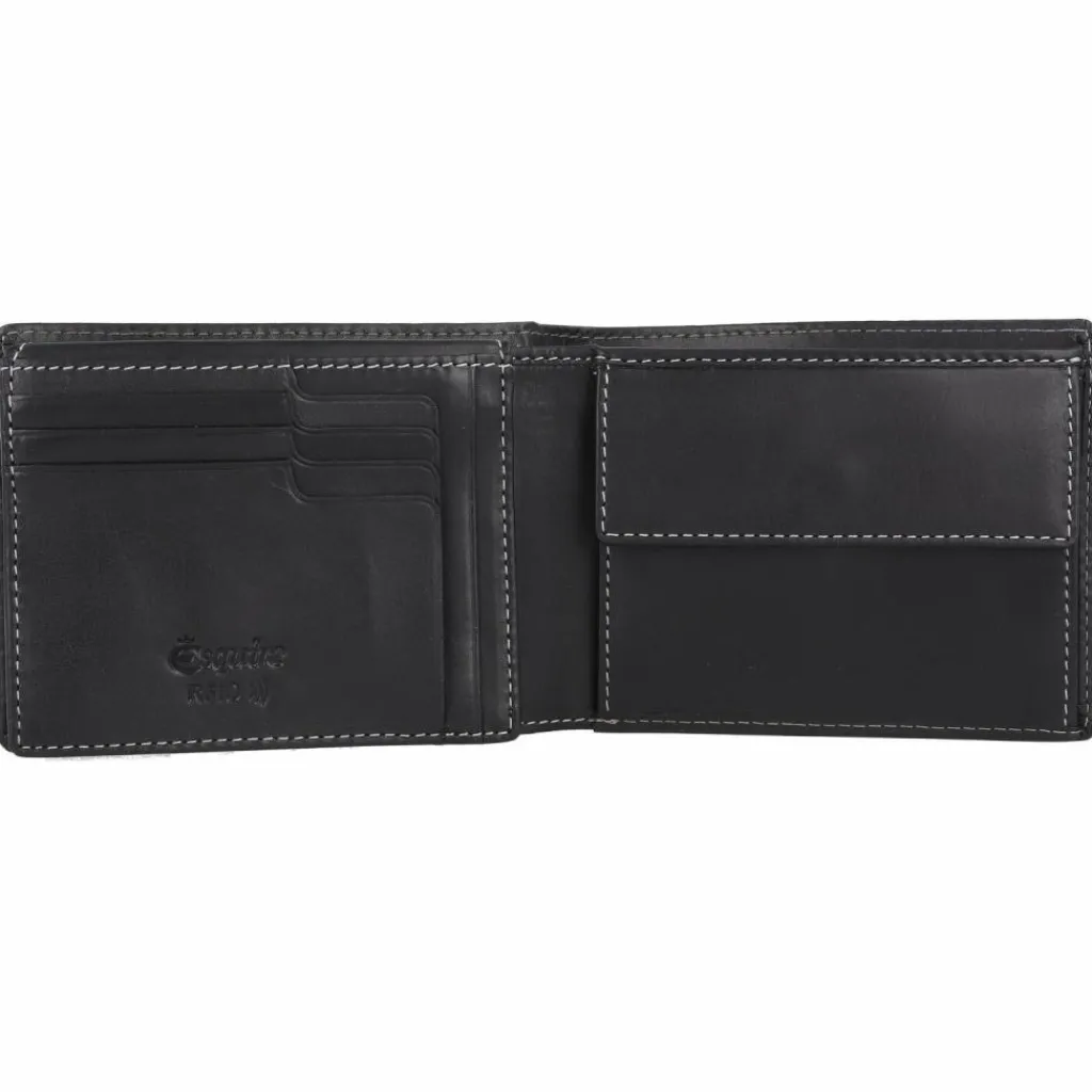 Esquire Herrengeldbörsen Querformat<Dallas Geldbörse RFID Schutz Leder 13 cm schwarz