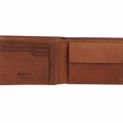 Clearance Esquire Dallas Geldbörse RFID Schutz Leder 13 cm braun