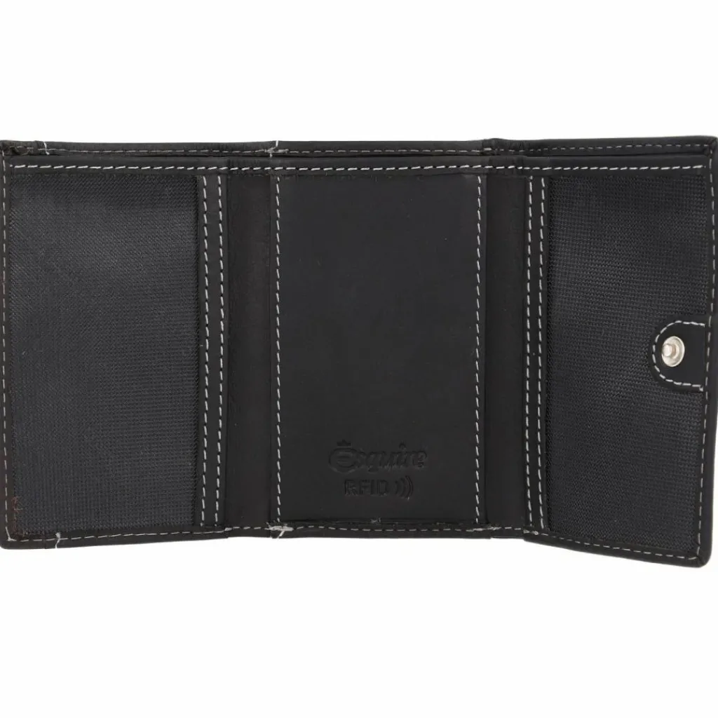 Esquire Herrengeldbörsen Querformat|Damengeldbörsen Querformat<Dallas Geldbörse RFID Schutz Leder 10 cm schwarz