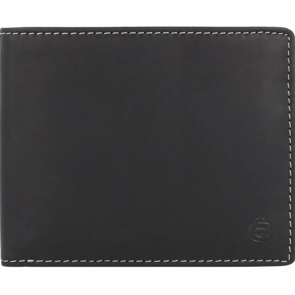 Discount Esquire Dallas Geldbörse RFID Schutz Leder 12 cm schwarz