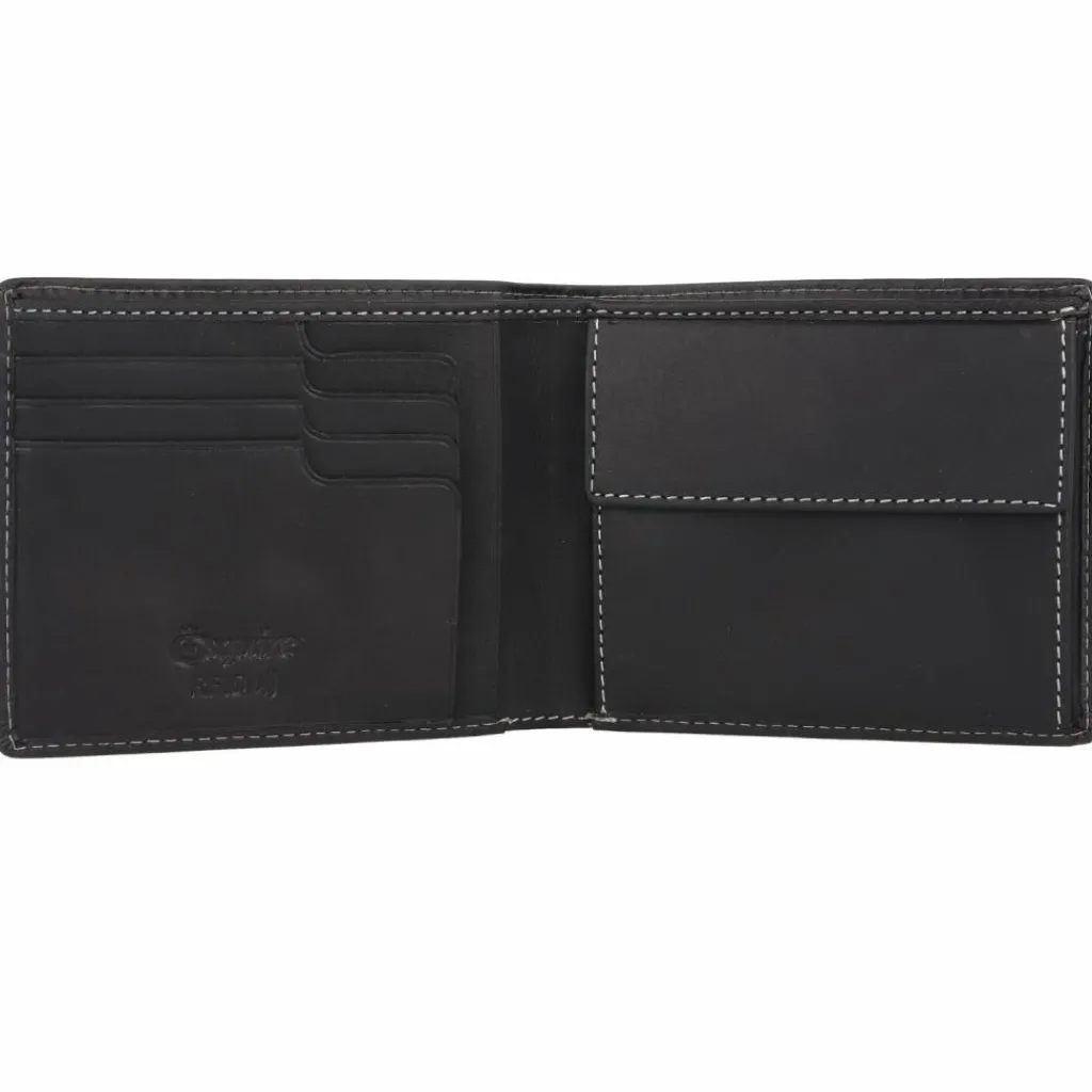 Discount Esquire Dallas Geldbörse RFID Schutz Leder 12 cm schwarz