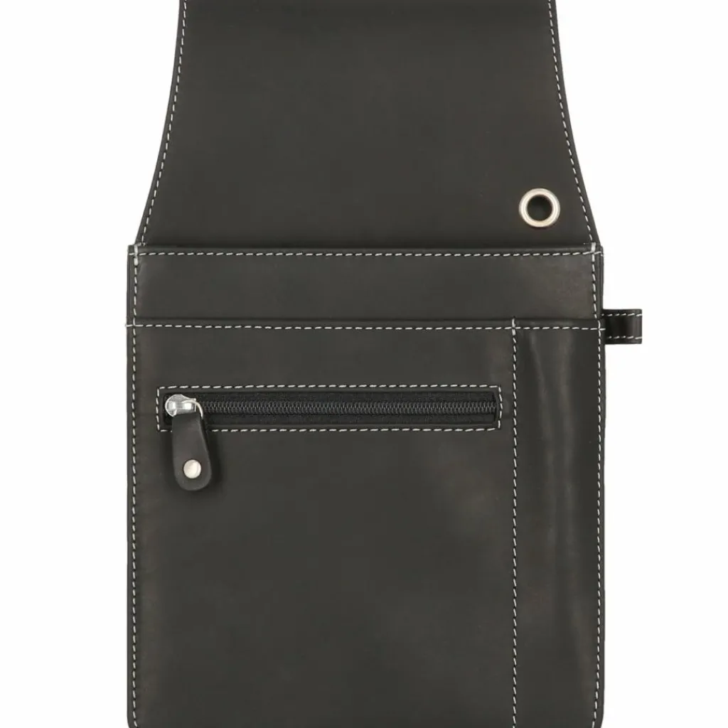 New Esquire Dallas Kellnerbörse Leder 15,5 cm schwarz