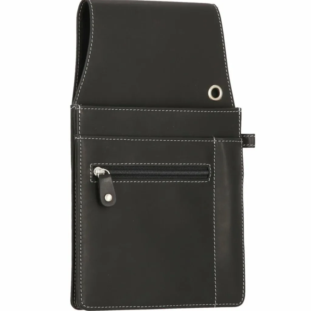 New Esquire Dallas Kellnerbörse Leder 15,5 cm schwarz