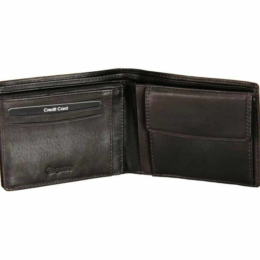 Esquire Herrengeldbörsen Querformat<Duo Geldbörse Leder 12,5 cm black