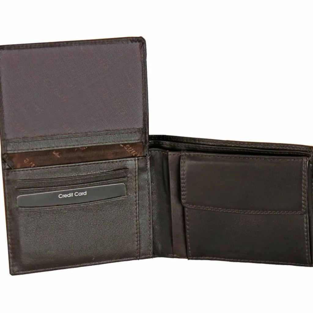 Esquire Herrengeldbörsen Querformat<Duo Geldbörse Leder 12,5 cm black