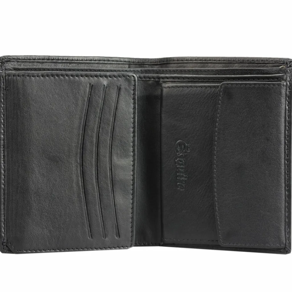 Esquire Herrengeldbörsen Hochformat<Eco Geldbörse Leder 9 cm schwarz