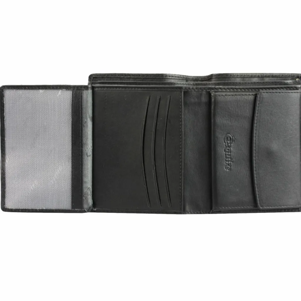 Esquire Herrengeldbörsen Hochformat<Eco Geldbörse Leder 9 cm schwarz