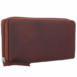 Esquire Damengeldbörsen Querformat<Dallas Geldbörse Leder 19 cm braun
