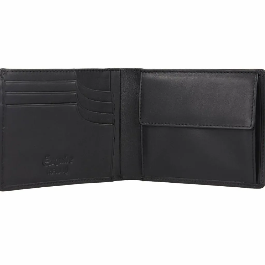 Esquire Herrengeldbörsen Querformat<Frankfurt Geldbörse RFID Schutz Leder 11 cm schwarz