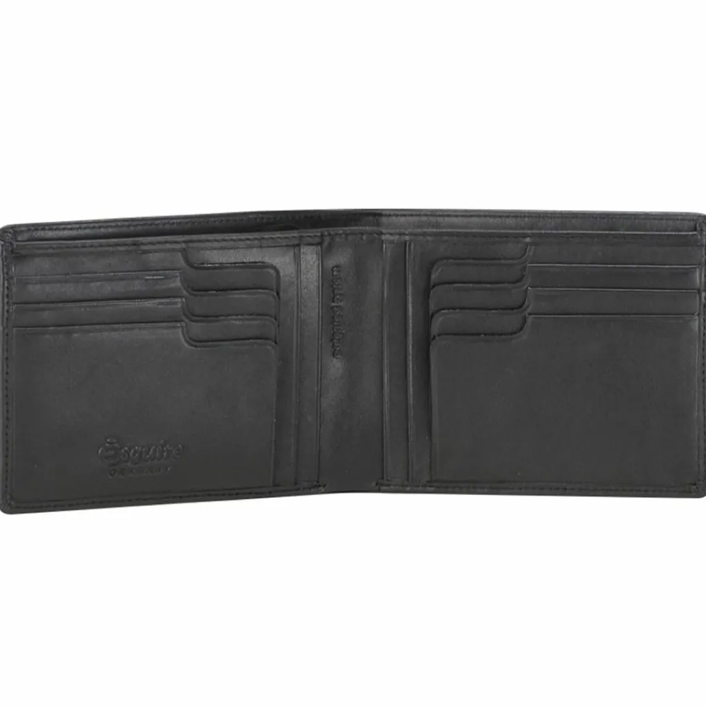 Esquire Herrengeldbörsen Querformat<Harry Geldbörse Leder 12 cm black