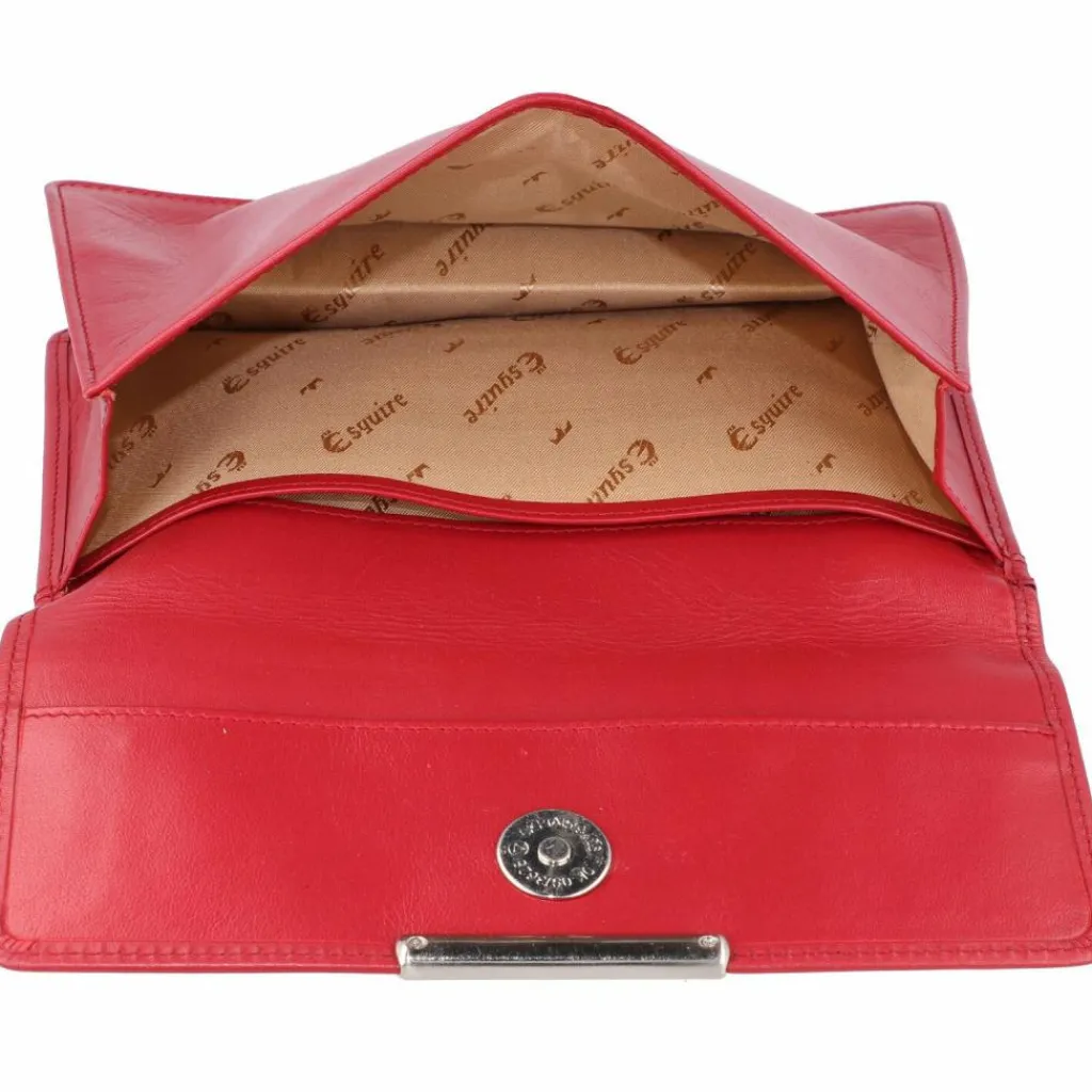 Clearance Esquire Helena Clutch Geldbörse RFID Leder 17,5 cm rot