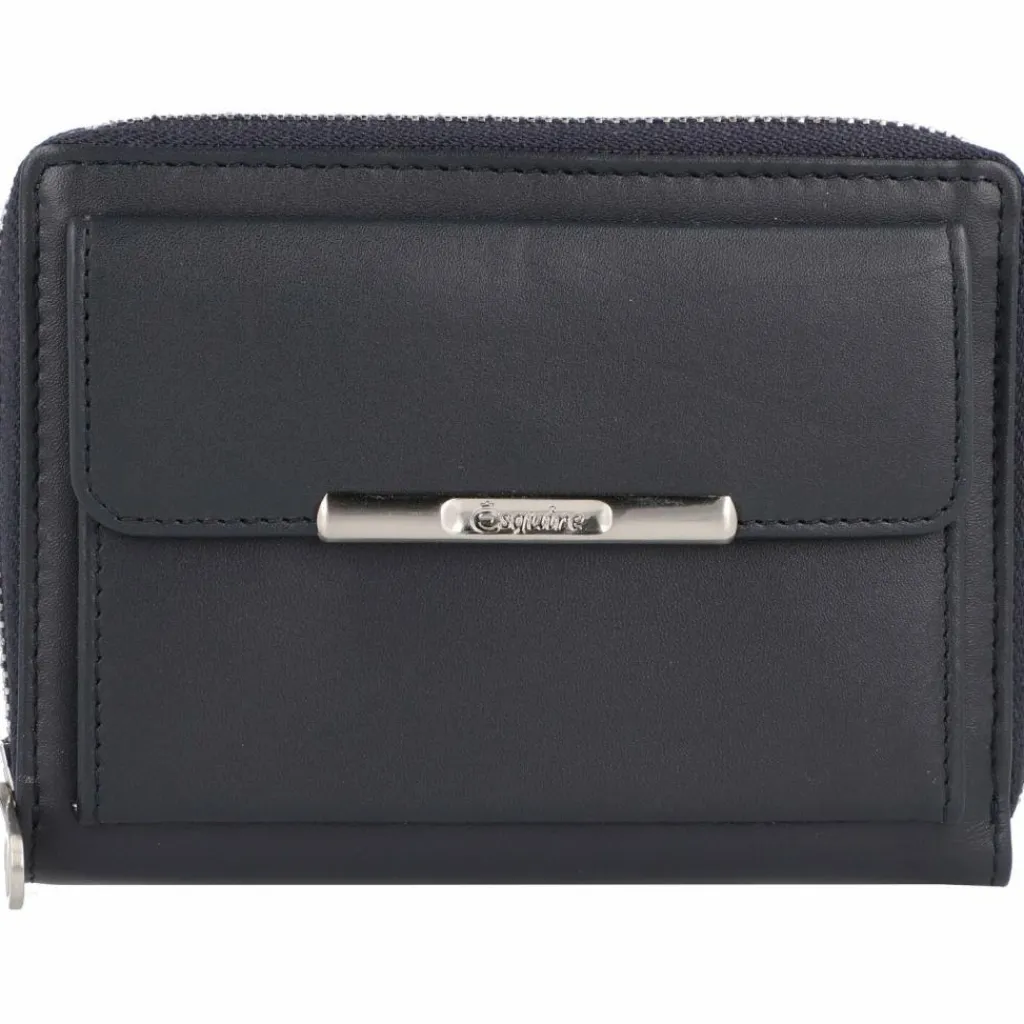 Esquire Damengeldbörsen Querformat<Helena Geldbörse Leder 12 cm blau