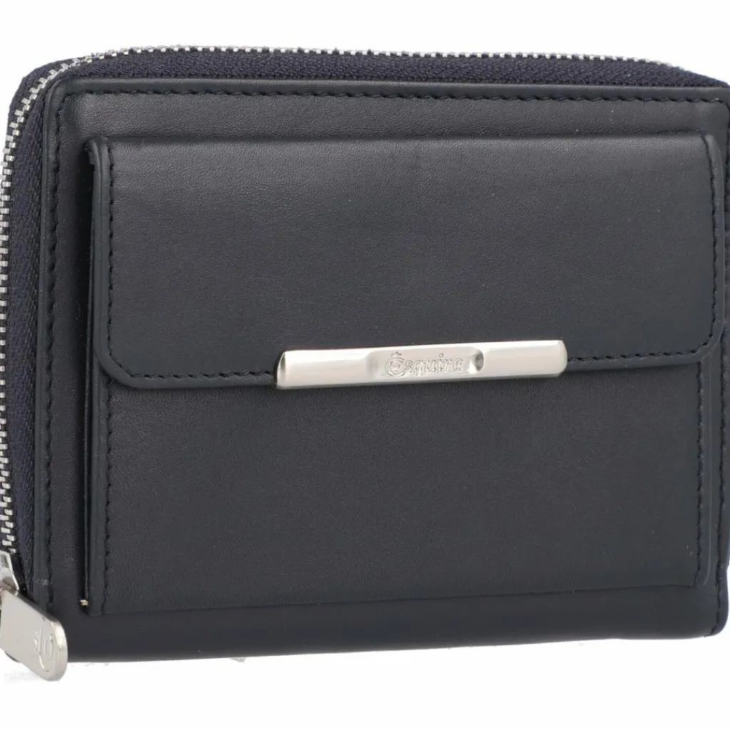Esquire Damengeldbörsen Querformat<Helena Geldbörse Leder 12 cm blau