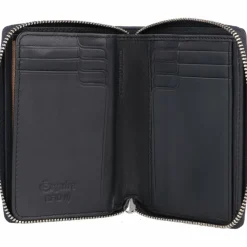 Esquire Damengeldbörsen Querformat<Helena Geldbörse Leder 12 cm blau