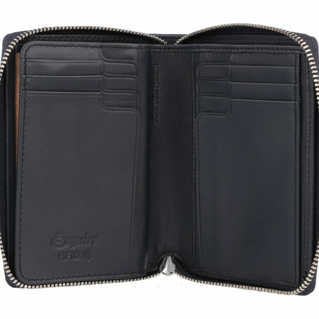 Esquire Damengeldbörsen Querformat<Helena Geldbörse Leder 12 cm blau