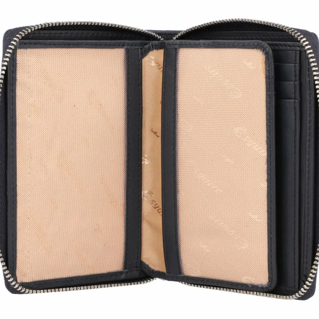 Esquire Damengeldbörsen Querformat<Helena Geldbörse Leder 12 cm blau