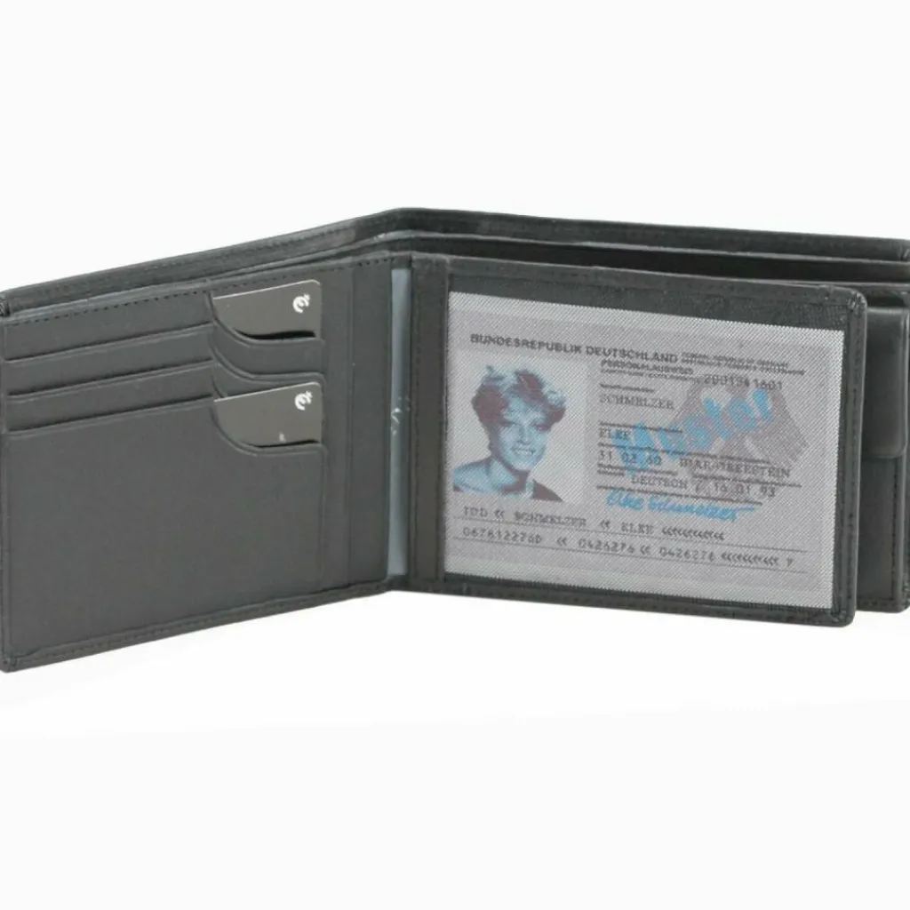 Best Esquire Logo Geldbörse I Leder 12,5 cm schwarz