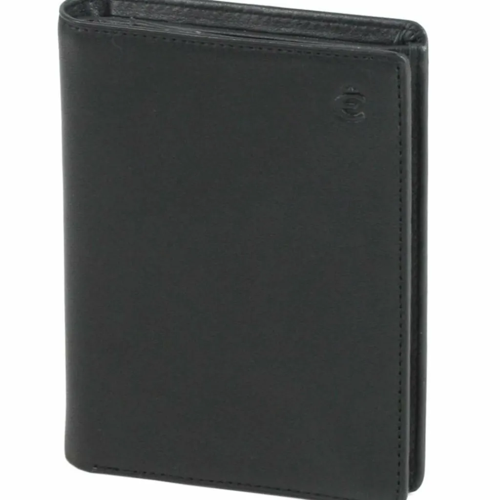 Esquire Herrengeldbörsen Hochformat|Damengeldbörsen Hochformat<Logo Geldbörse IV Leder 9,5 cm schwarz