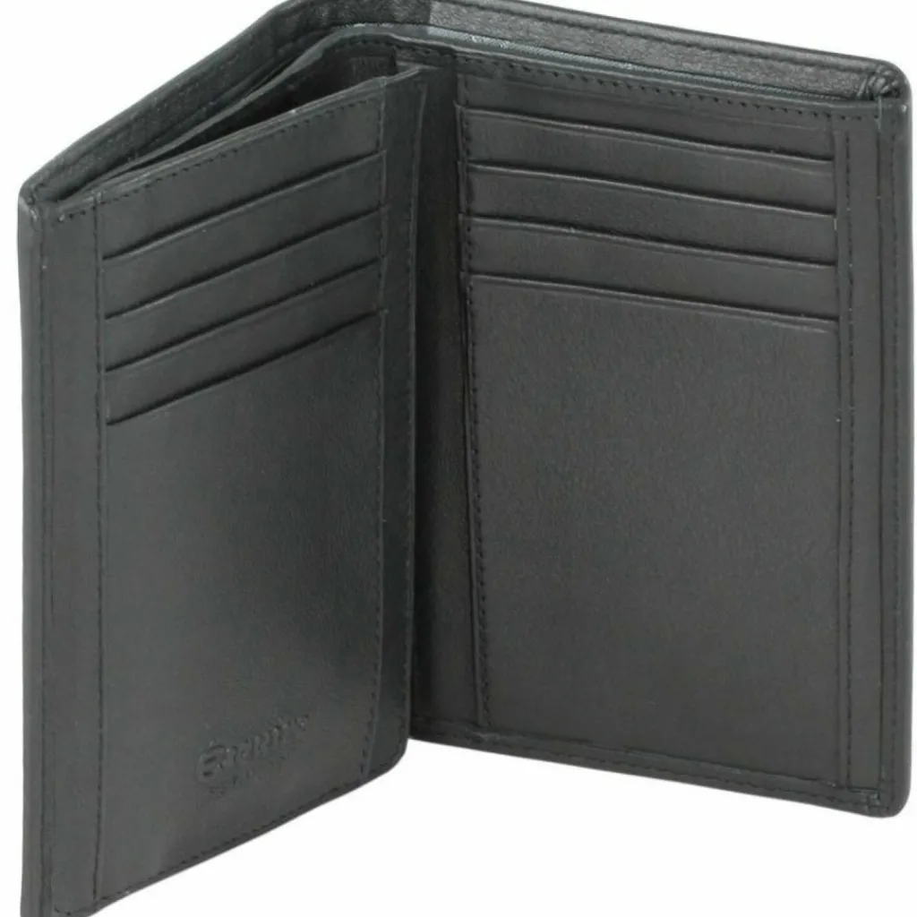 Esquire Herrengeldbörsen Hochformat|Damengeldbörsen Hochformat<Logo Geldbörse IV Leder 9,5 cm schwarz