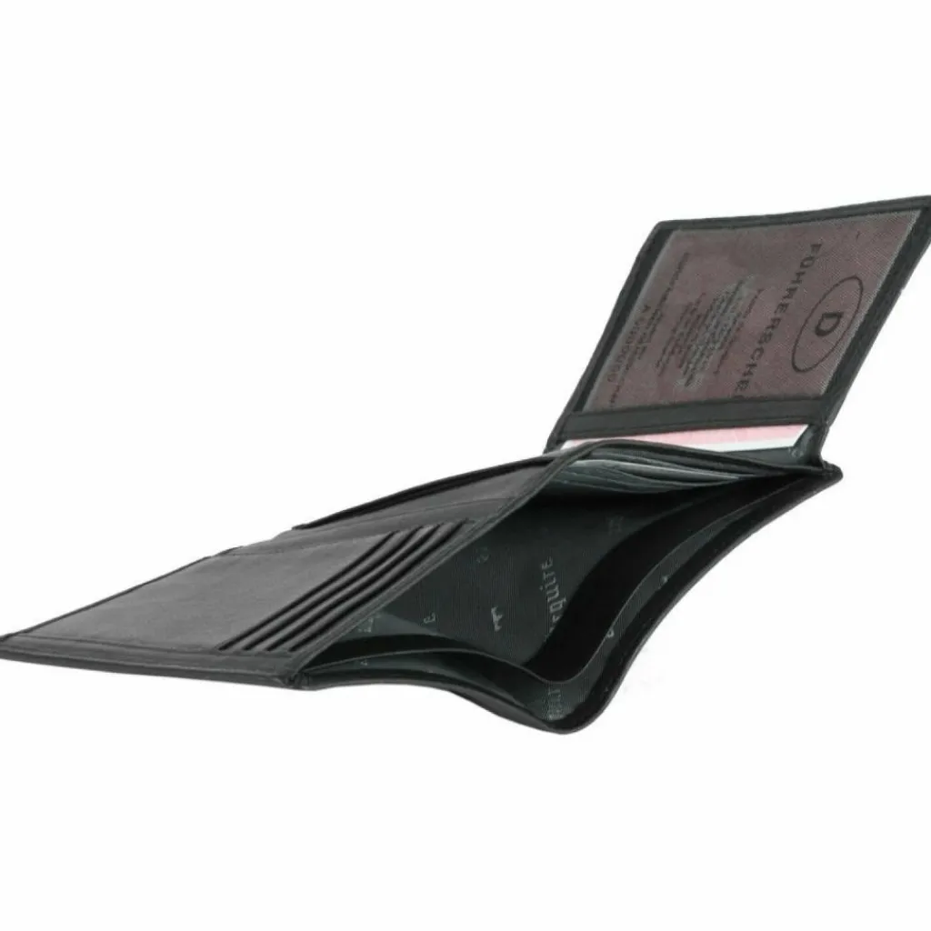 Esquire Herrengeldbörsen Hochformat|Damengeldbörsen Hochformat<Logo Geldbörse IV Leder 9,5 cm schwarz