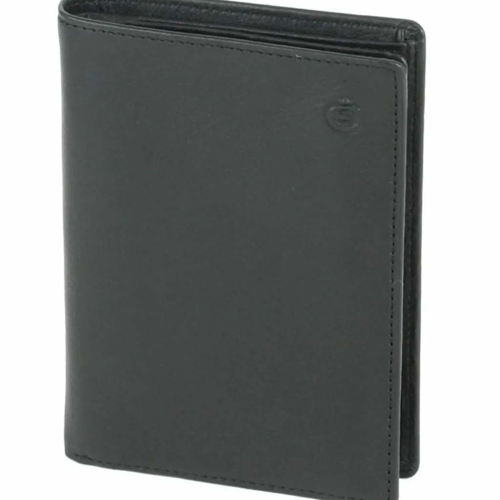 Esquire Herrengeldbörsen Hochformat<Logo Geldbörse Leder 9 cm schwarz