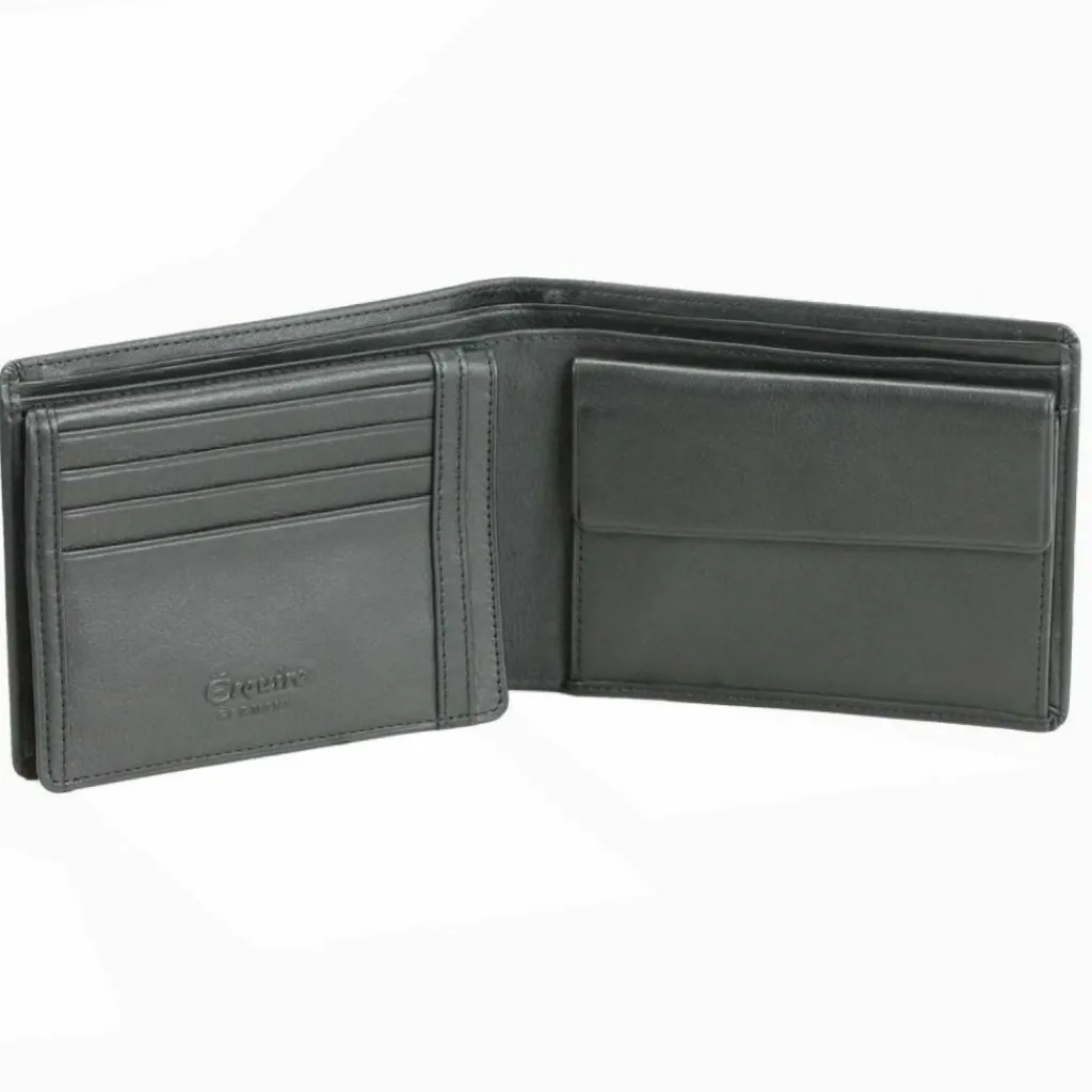 Hot Esquire Logo Geldbörse Leder 13 cm schwarz