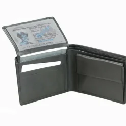 Hot Esquire Logo Geldbörse Leder 13 cm schwarz