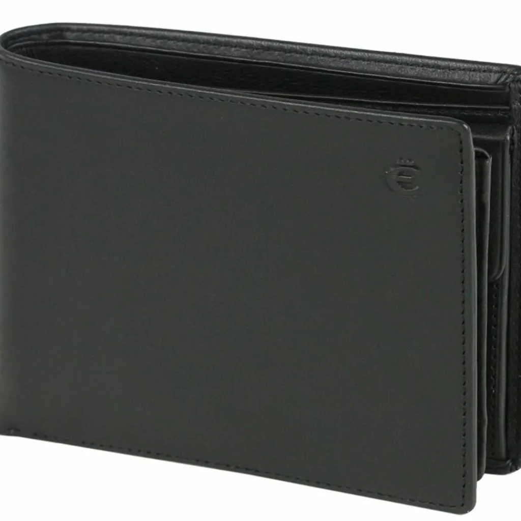 Clearance Esquire Logo Geldbörse V Leder 12,5 cm schwarz