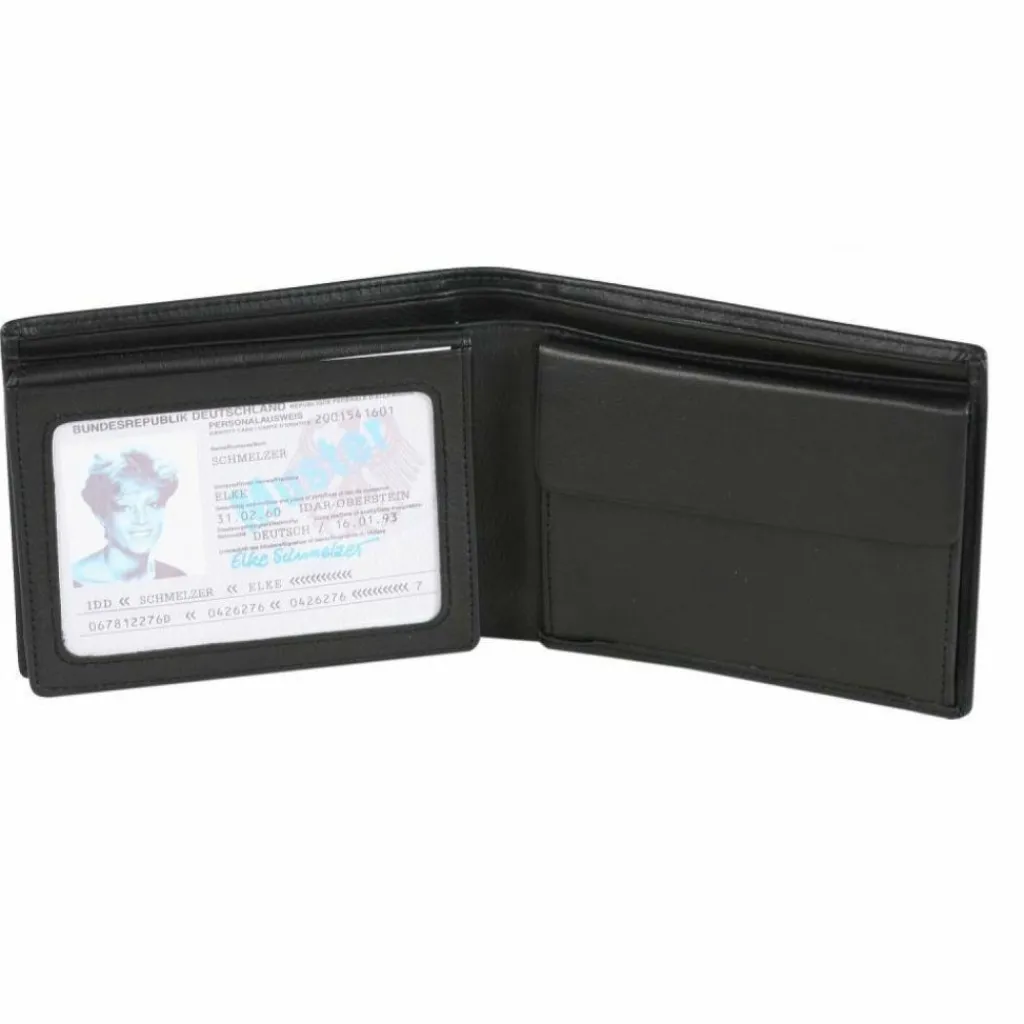 Clearance Esquire Logo Geldbörse V Leder 12,5 cm schwarz