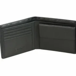 Esquire Logo Geldbörse VII Leder 12 cm schwarz