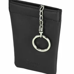 Esquire Logo Schlüsseletui Leder 8 cm schwarz