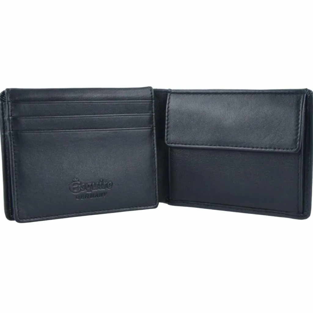 Esquire Herrengeldbörsen Querformat<New Line Geldbörse RFID Leder 10 cm schwarz