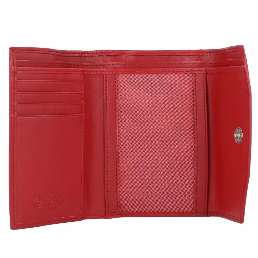 Outlet Esquire New Silk Geldbörse Leder 13 cm rot