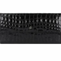 Esquire Damengeldbörsen Querformat<Nizza Geldbörse RFID Schutz Leder 18.5 cm schwarz