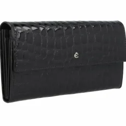 Esquire Damengeldbörsen Querformat<Nizza Geldbörse RFID Schutz Leder 18.5 cm schwarz