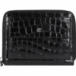 Esquire Damengeldbörsen Querformat<Nizza Geldbörse RFID Schutz Leder 15.5 cm schwarz