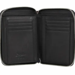 Esquire Damengeldbörsen Querformat<Nizza Geldbörse RFID Schutz Leder 15.5 cm schwarz