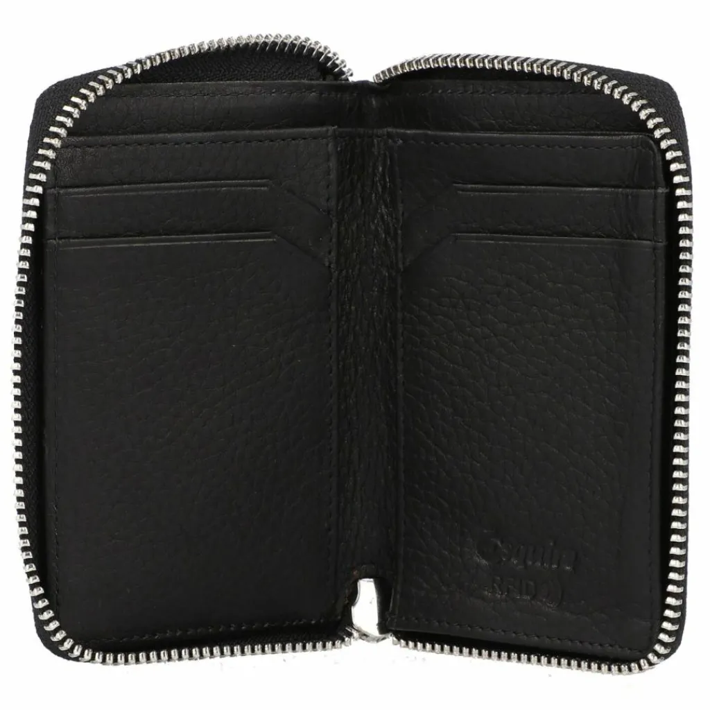 Esquire Damengeldbörsen Hochformat<Oslo Texas Geldbörse RFID Leder 8 cm schwarz