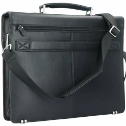 Clearance Esquire Oxford Aktentasche Leder 40 cm Laptopfach schwarz