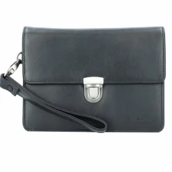 Hot Esquire Oxford Handgelenktasche Leder 24 cm schwarz