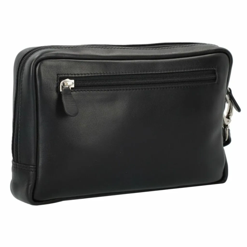 Esquire Herrentaschen<Oxford Handgelenktasche Leder 23 cm schwarz